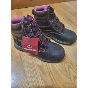 Wolverine Piper Waterproof Composite Toe Work Boots Womens Size 7 M Brown NEW
